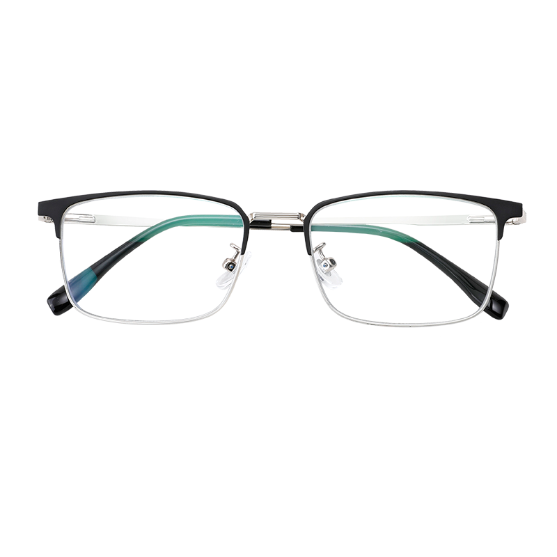 Nianqingtai Reading Glasses for Men, High-Definition Metal Full-Frame Business Anti-Blue Light High-Quality Presbyopic Glasses 668+350 Degrees