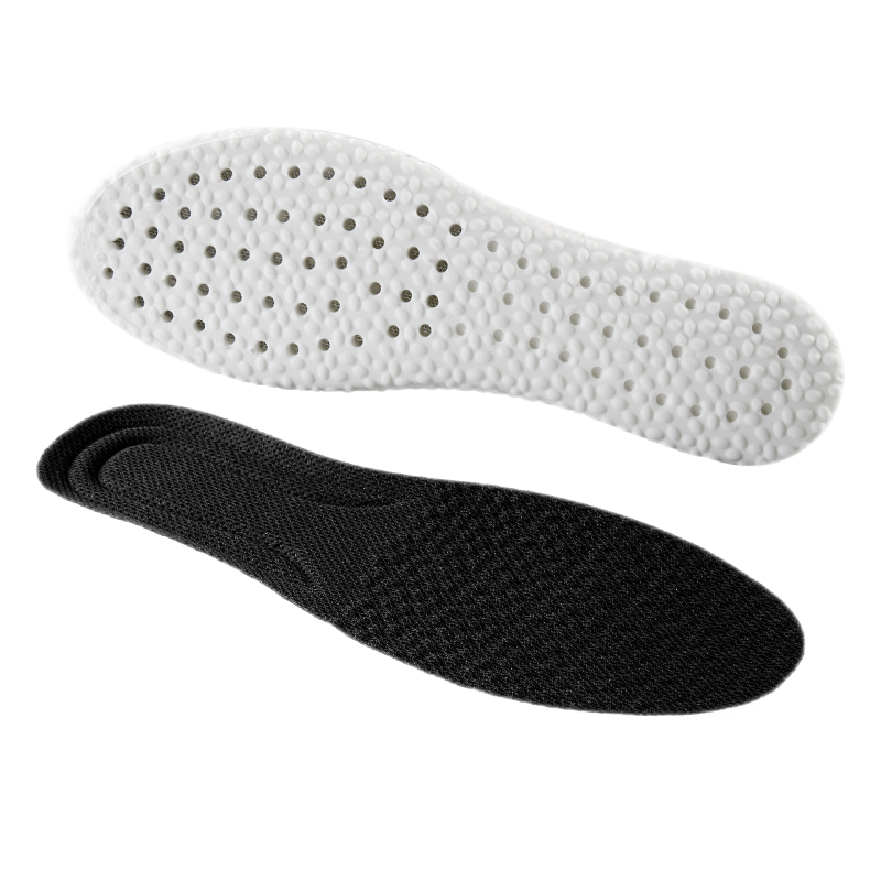 IQGD 2 Pairs Sports Insoles for Men And Women, Odor-Resistant Breathable Soft Elastic Military Training Shock-Absorbing Breathable - Black Size 37-38