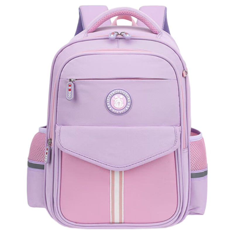 BOBDOG Large Capacity Primary School Backpack for Grades 1-6, Ergonomic Spine Protection, Boys and Girls Children's School Bag