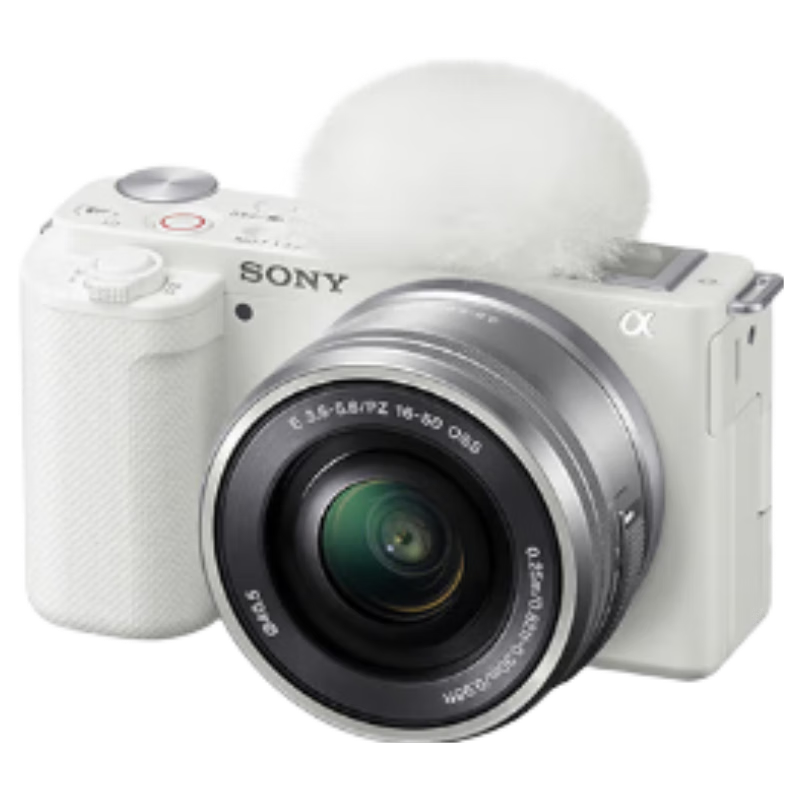 SONY ZV-E10L APS-C Mirrorless Camera with Standard Lens Kit, Stylish Body, Precise Focus, VLOG APS-C Sensor, White