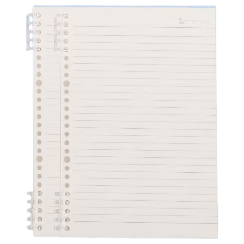 COMIX B5/50 Sheets Smooth Spiral Notebook for Middle and High School Students EC-HB550 Transparent Lined