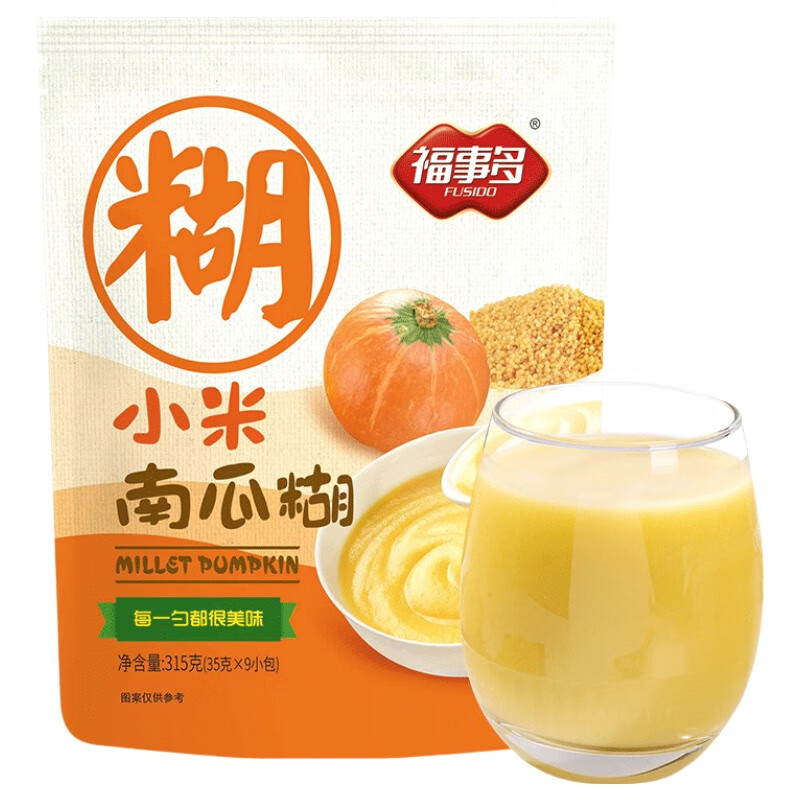福事多小米南瓜糊315g南瓜粥咸糊糊米糊谷物冲饮营养早餐代餐速食粥