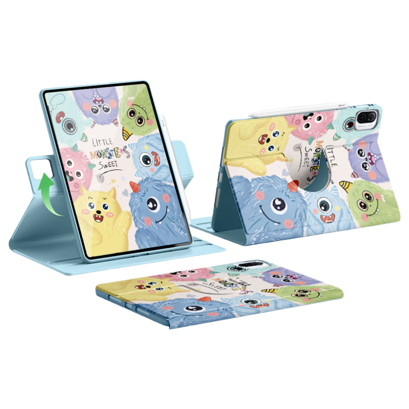 Shell Sister Xiaomi Pad 5/5 Pro Case Mi 5/5 Pro 2021 11-inch Tablet Cover 360-Degree Rotatable Horizontal and Vertical Stand Anti-Bend Protection