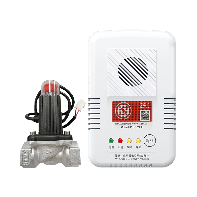 PGST Gas Alarm with Automatic Shut-Off Valve, Natural Gas Leak Detector with Automatic Shut-Off Valve