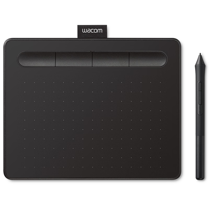 Wacom Digital Tablet, Drawing Pad, Writing Pad for Connecting to Computer And Mobile Phone, Electronic Drawing Board, Writing Pad for Teaching Online Classes CTL-4100/K0 Black Small Size