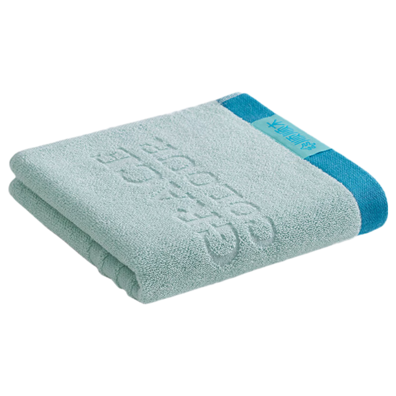 Grace Guose Xiangyun High-Energy Five Elements Bath Towel 10A Antibacterial Pure Cotton Absorbent Skin-Friendly All Cotton Bath Towel Sports Cyan