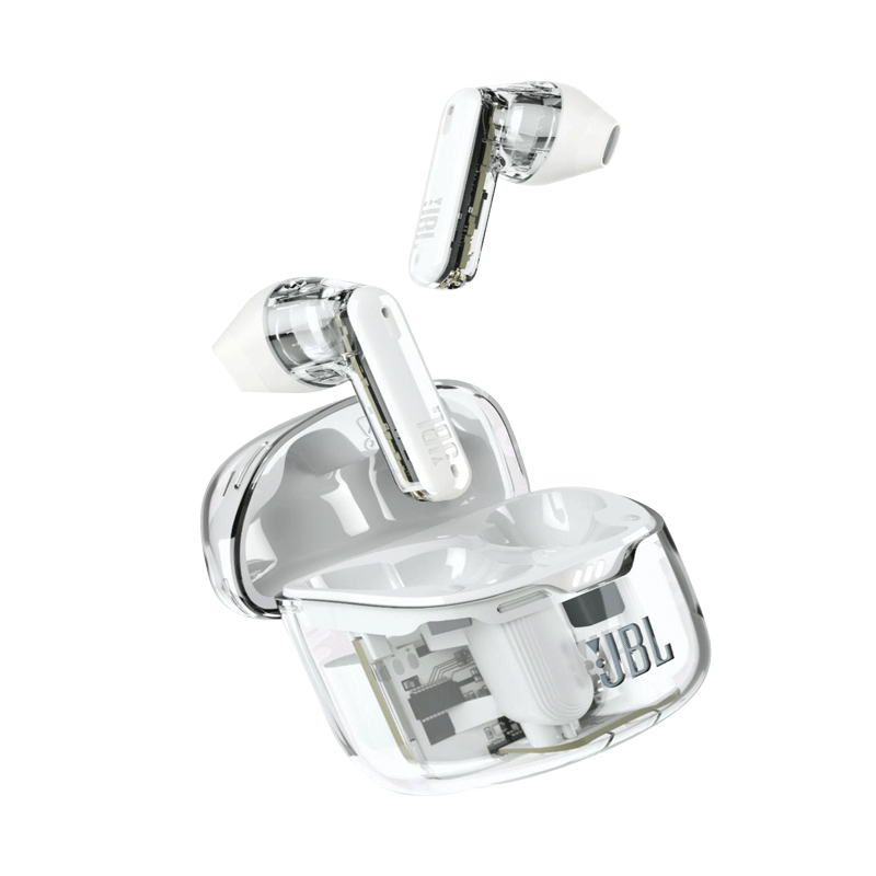 JBL TUNE FLEX True Wireless Bluetooth Earbuds, Semi-In Music Earphones with Active Noise Cancellation, Compatible with Apple And Android Phones for Calls, White