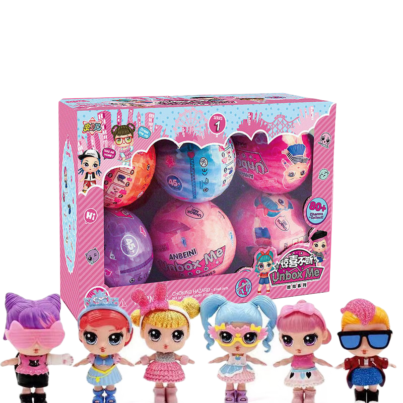 Tuxiang Guess Disassembly Surprise Ball Blind Box Gashapon Toy, Girl's Dress-Up Surprise Doll, Figurine, Pretend Play, Children's Gift