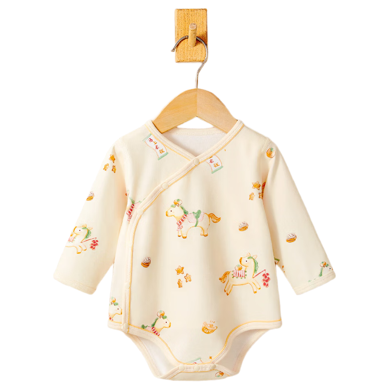 Aibedila Baby Bodysuit Spring and Autumn Pure Cotton Long Sleeve Infant Romper Newborn Four Seasons Cotton Jumpsuit Crawling Suit