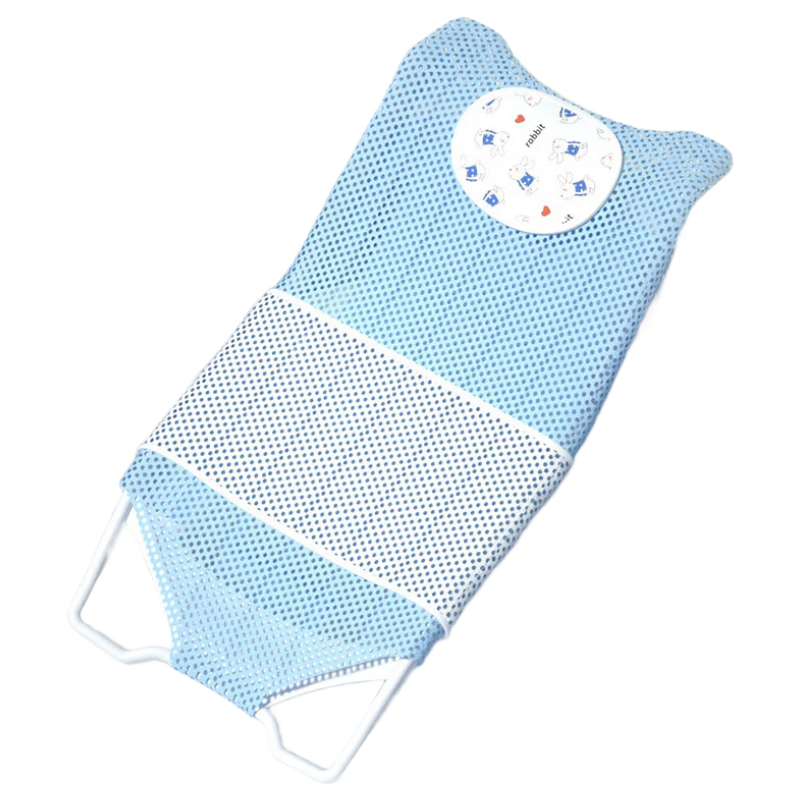 COOKSS Baby Bathing Aid, Reclining Support for Newborns, Baby Sitting Chair, Can Sit And Lie Down, Bath Net, Bathtub Frame, Bath Mat, Non-Slip, Blue