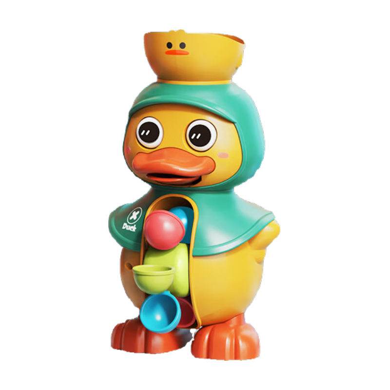 COOKSS Baby Bath Toy Cute Yellow Duck Children's Rotating Water Spray Pinwheel Infant Water Play Shower Toy for Boys and Girls