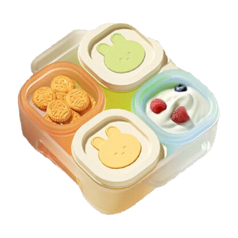 COOKSS Baby Food Container with Freezer Compartment, Silicone Individually Portioned Box for Meat Puree And Soup, Food Storage Container, Steaming And Cooking Mold