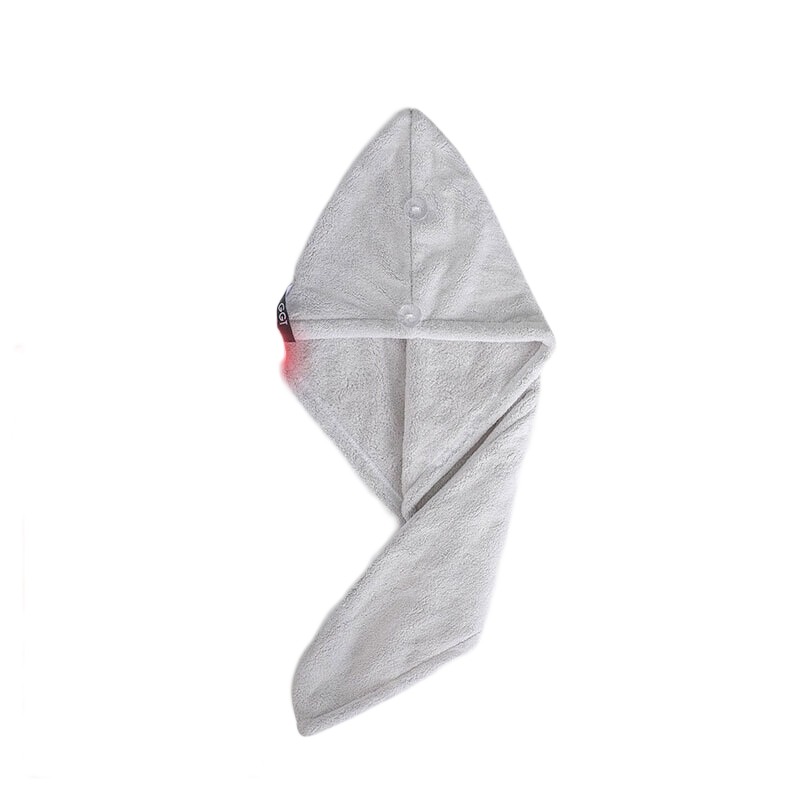 GGT Hair Drying Cap, Class A Snowflake Velvet Soft Absorbent Head Towel, Thickened Quick-Dry Hooded Towel, Light Ink Color