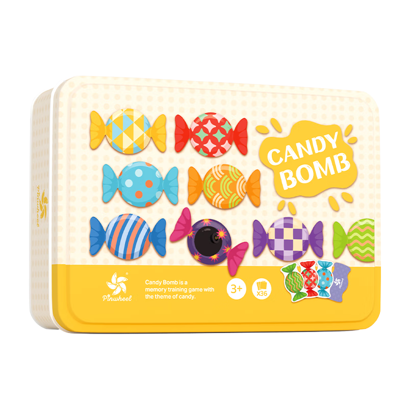 Pinwheel Portable Board Game, Educational Toy for Children, Travel Companion, Parent-Child Interaction, 3-6 Years Old, Thinking And Logic Skills, Candy Bomb