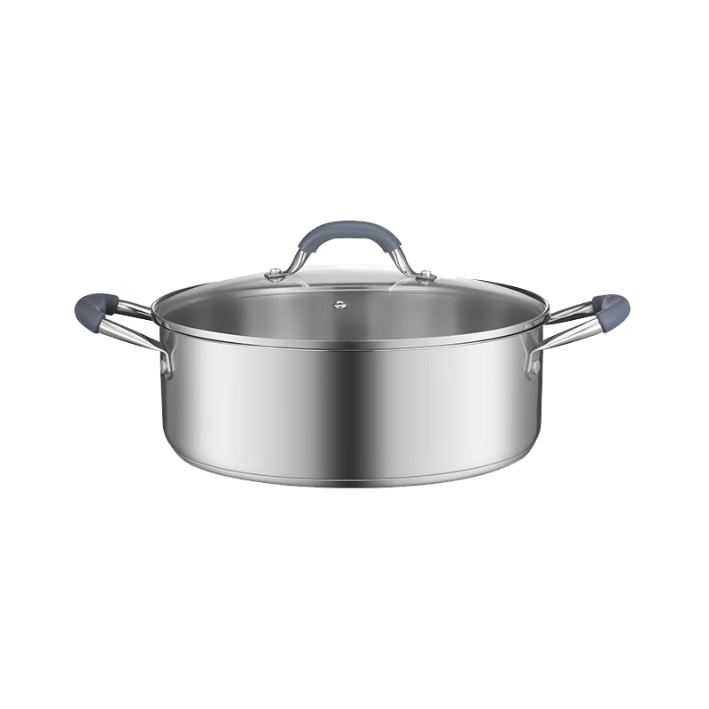 JD Original Thickened Household Soup Pot, Specialized Pot for 304 Stainless Steel, Home Use Clear Soup Pot, Compatible with Induction Cooker, Inner Diameter 28cm