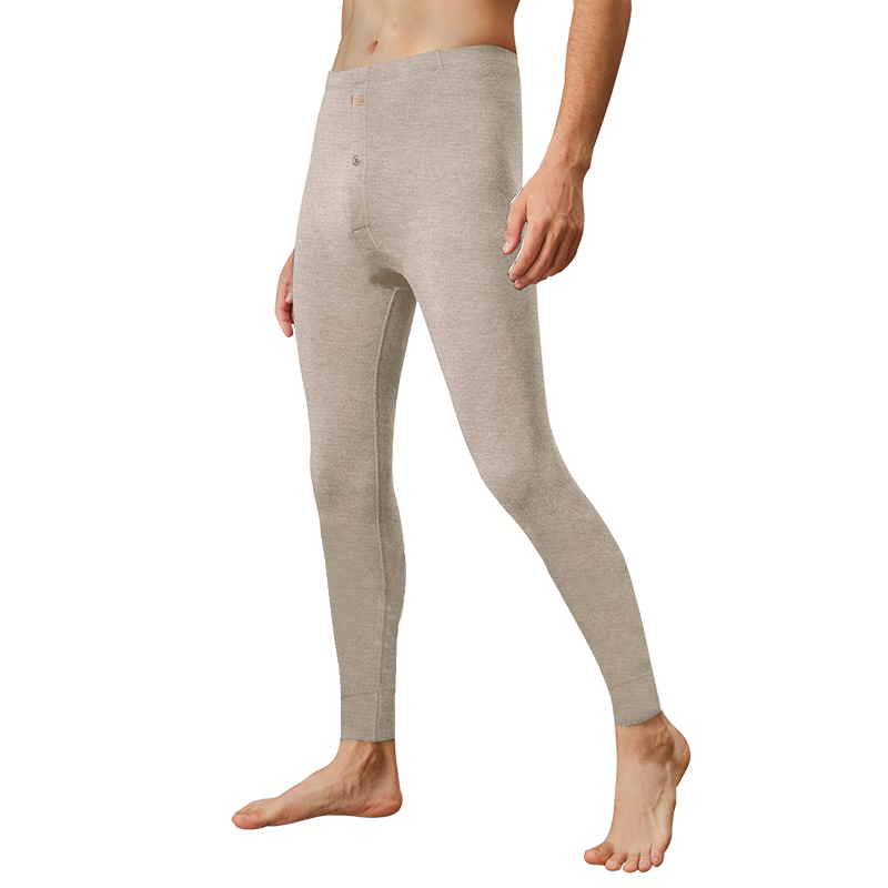 SEPTWOLVES [Temperature Rise 9.7°C] Men's Thermal Underwear, Autumn And Winter Fleece-Lined, Infrared Heating, Medium-Thick Long Johns, Cotton Pants