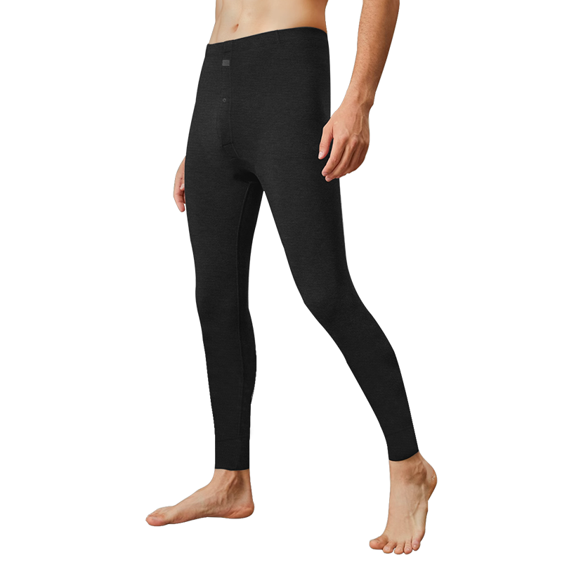 SEPTWOLVES [Temperature Rise 9.7°C] Men's Thermal Underwear, Autumn And Winter Fleece-Lined, Infrared Heating, Medium-Thick Long Johns, Cotton Pants