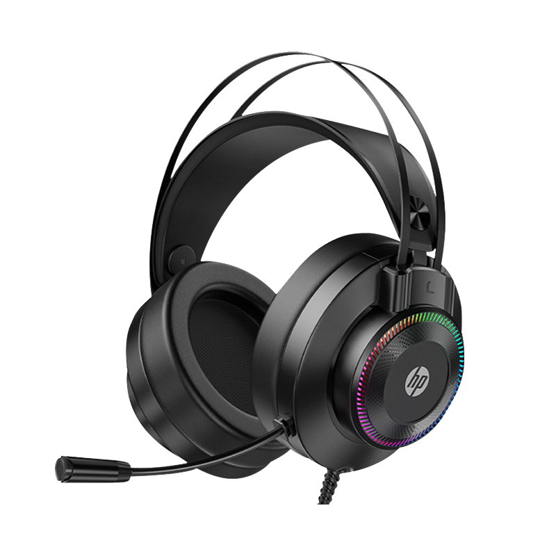HP GH10 Gaming Headset, Over-Ear Wired Headphones with Microphone, Noise-Canceling, Stereo Sound, E-Sports Gaming, Black Myth: Wukong, USB Interface