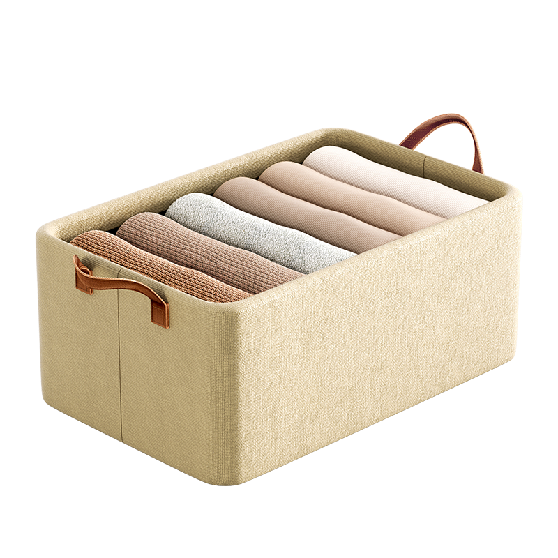 Bangnimeijia Clothes Storage Box, Home Wardrobe, Layered Fabric Storage Container, 1 Piece, 47*28*20