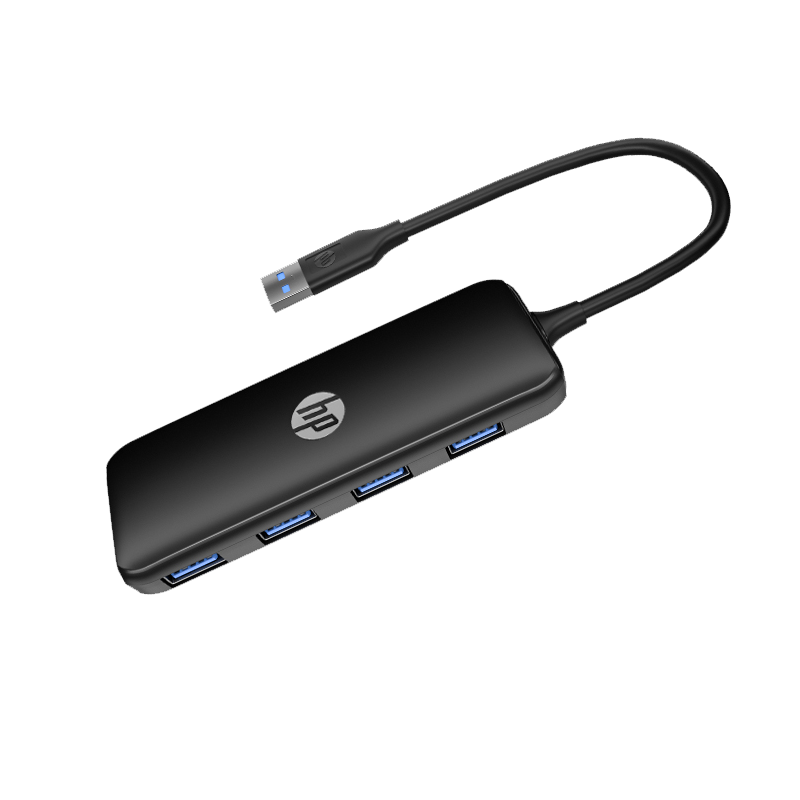 HP USB3.0 Hub Expansion Dock, High-Speed 4-Port Hub Expansion Dock, Laptop Multi-Port Adapter Converter, 0.15 Meters