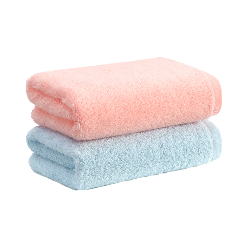 GGT Cotton Candy Towel, Class A Face Towel And Bath Towel, Absorbent Quick-Drying Towel, 2-Pack, Dawn Color + Plain Color Sports