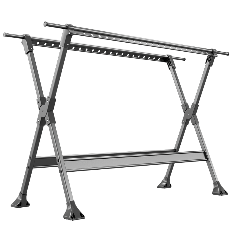 Jiabangshou Clothes Drying Rack, Floor-Standing Drying Stand, Aluminum Alloy Extendable Folding Indoor And Outdoor Balcony Movable Clothesline with Drying Net