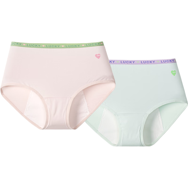 Jiusuiban Girls' Menstrual Underwear, Three-Layer Wide Leak-Proof Panties, Tummy Protection Shorts, Moisture-Wicking A-Class Triangle Briefs