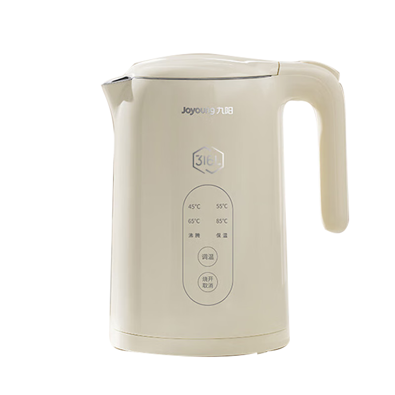 Joyoung Electric Kettle, 1.5L Capacity, 5 Temperature Settings, 316L Stainless Steel Inner Pot, No Glue, Constant Temperature Water Boiler K15ED-W521