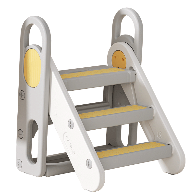 Manlong Children's Versatile Folding Stool, Step Stool, Height-Increasing Stool, Baby Washbasin, Non-Slip Ladder, Monet Gray
