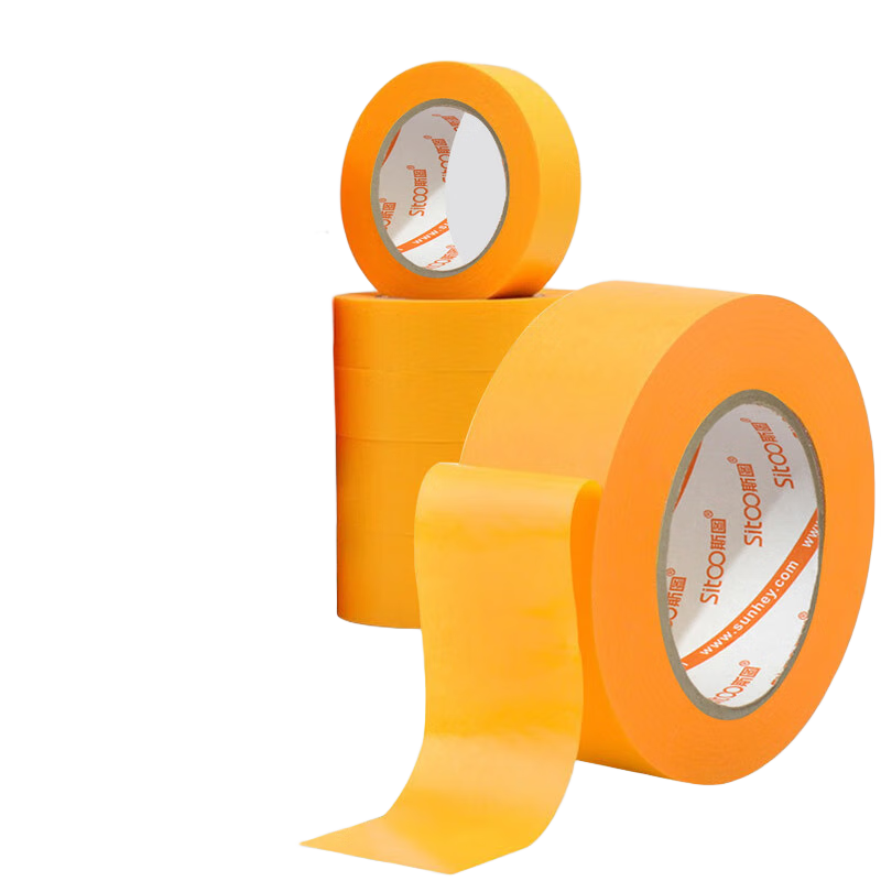 Sitoo Masking Tape for Tile Grouting, High Adhesion And Heat Resistant, Easy to Peel without Leaving Residue, 24mm*20m, 5 Rolls, Specially Designed for Tile Grouting