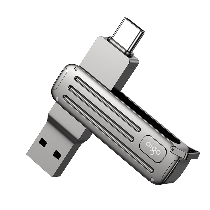 Aigo 128GB Type-C USB3.2 High-Speed Flash Drive W381, Read Speed 220MB/s, Compatible with Phones And Computers, Business Office USB Drive, Travel Portable Flash Drive