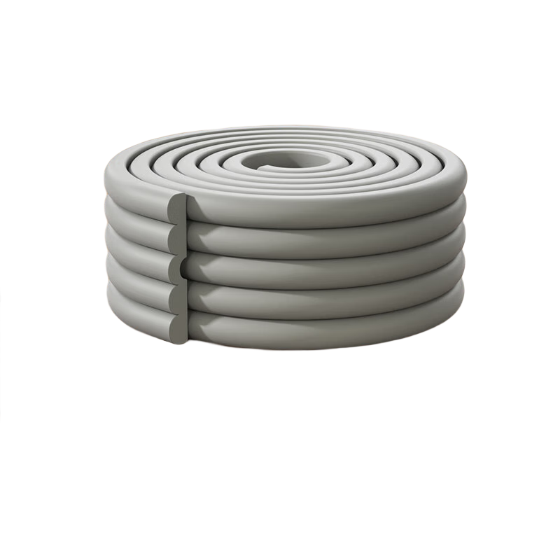BEIDELI Multifunctional Baby Safety Edge Guards, Infant Home Corner Protectors, No-Adhesive W-Shaped Gray 4-Meter Protective Strips