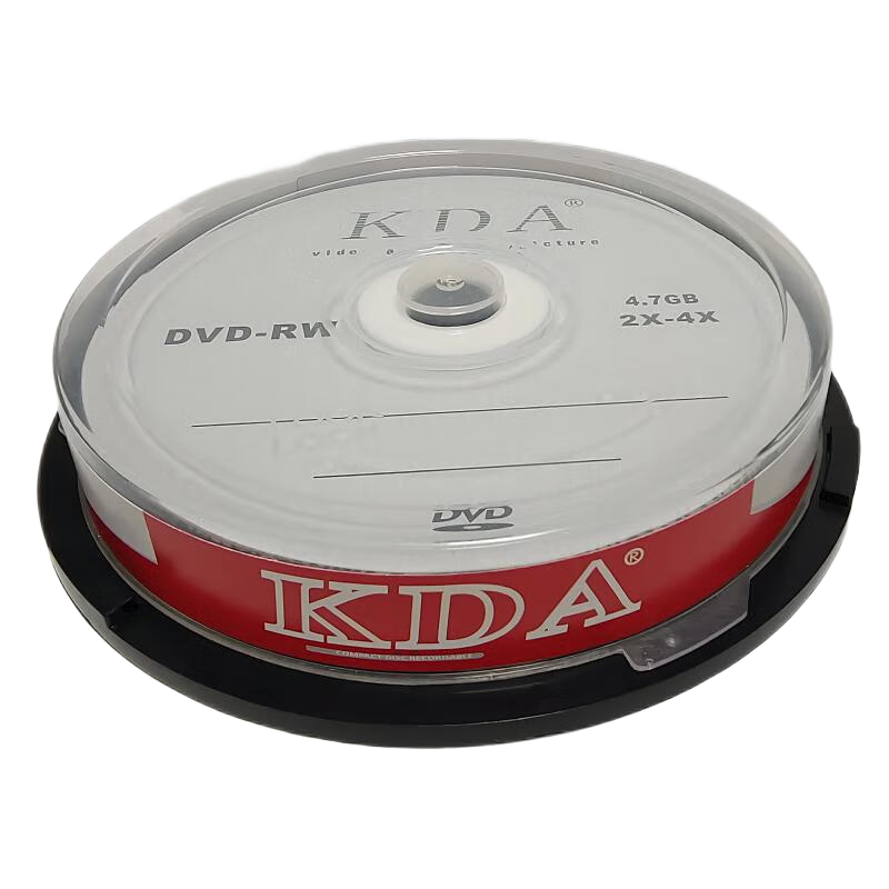 KDA Erasable DVD-RW Discs, Archive Series, 4x Speed, 4.7GB Reusable Recording/rewriting Discs/blank Discs/repeatable Erasable Recording Discs, 10 Pieces