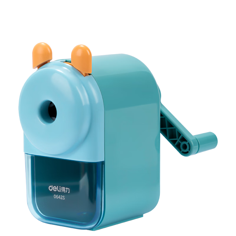 Deli Large-Aperture Hand-Crank Pencil Sharpener with 5 Thickness Settings, Can Sharpen 12mm Thick Pencils, Rotating Blade, Stationery, Exam Supplies, Children's Birthday Gift for Boys And Girls
