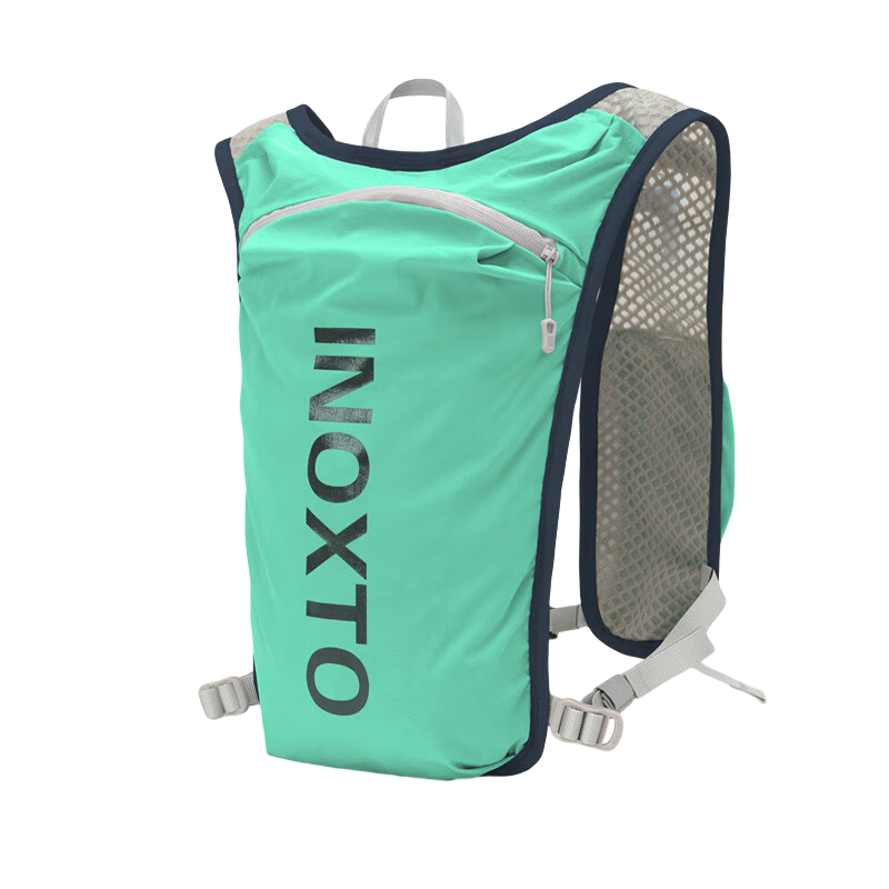 INOXTO Lightweight Breathable Quick-Dry 5L Trail Running Backpack with Hydration Bladder, Outdoor Sports Backpack, Model 591, Light Gree