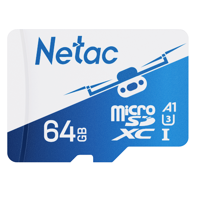 Netac 64GB TF (MicroSD) DJI Drone Dedicated Memory Card U3 A1 V30 4K HD GoPro Action Camera Surveillance Camera Compatible