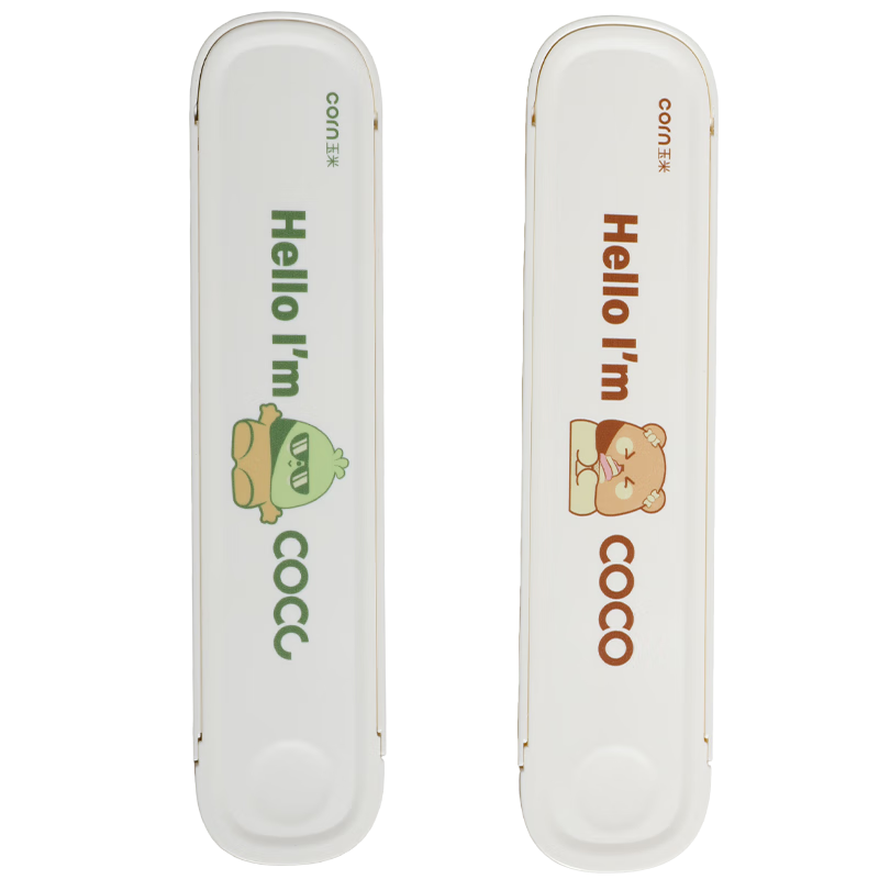 CORN Children's Chopsticks And Spoon Set, Portable Stainless Steel Cutlery, Student Chopsticks And Spoons with Storage Box for Office Workers on The Go