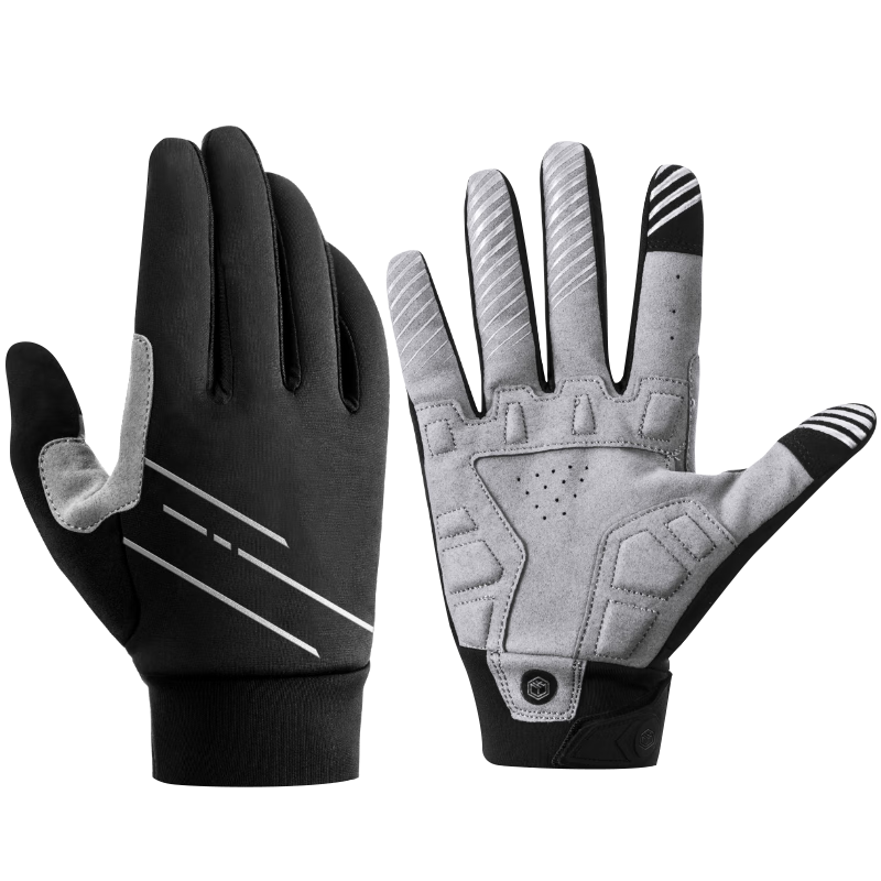 JD Original Cycling Gloves for Motorcycles, Long Finger Bicycle Gloves, Full Finger Bike Gloves for Men And Women, Autumn And Winter Warmth, Size L