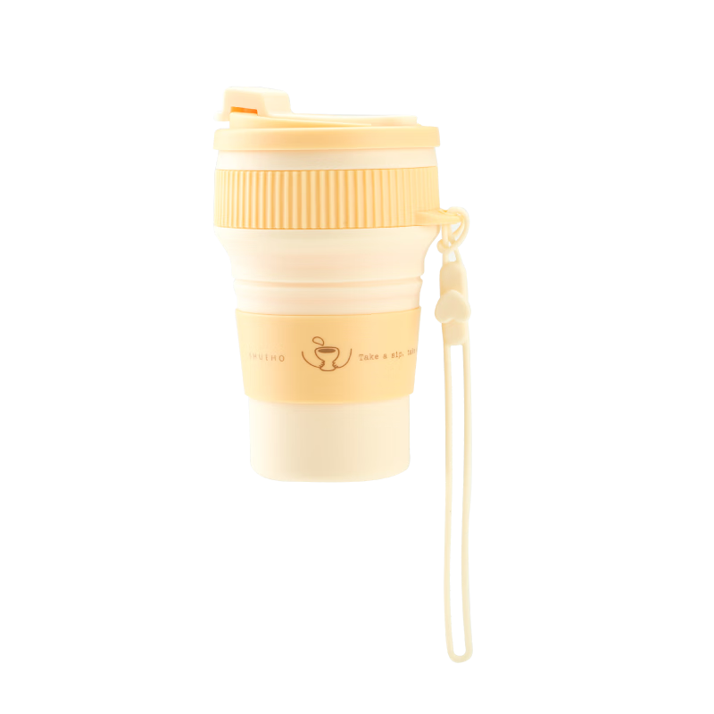 Shuke Lightweight Silicone Foldable Water Cup, Travel Toothbrushing Coffee Mug, Food-Grade High-Temperature Resistant Portable Small Mouthwash Cup