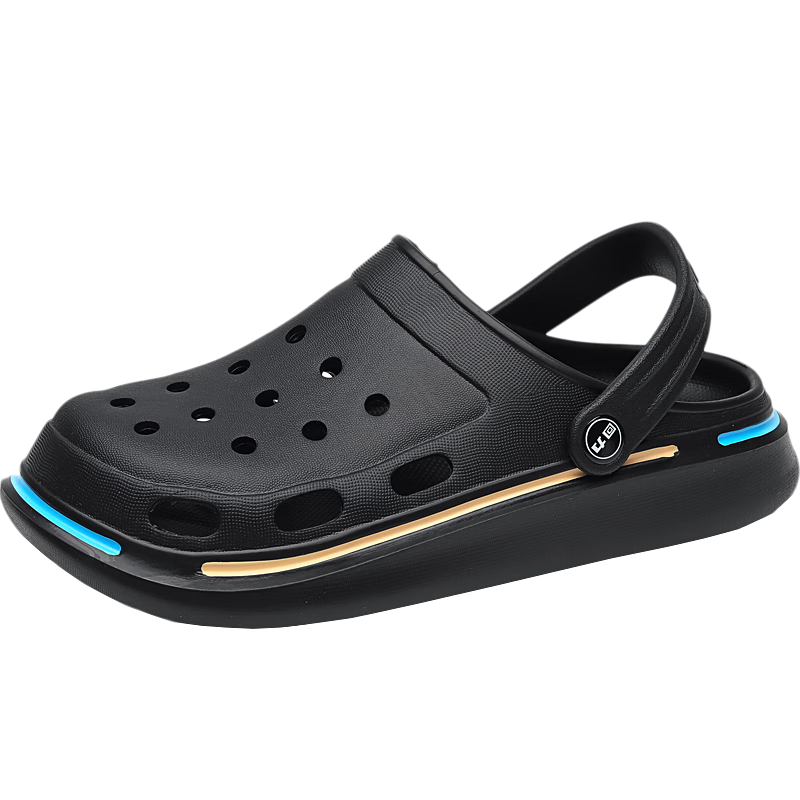 Warrior Men's Outdoor Wear-resistant Sandals Breathable Soft Bottom Hollow Shoes WXL(SD)-0048 Black 40