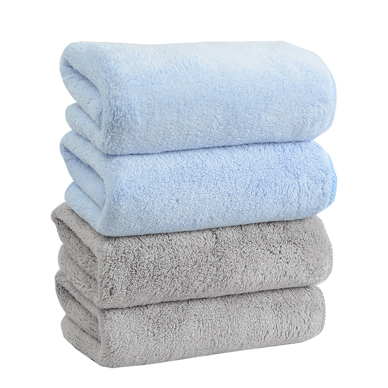 Grace Class A Antibacterial Towels, 4-Pack, Coral Fleece Ultra-Fine Fiber Version, Soft Absorbent Comfortable Towels for Sports
