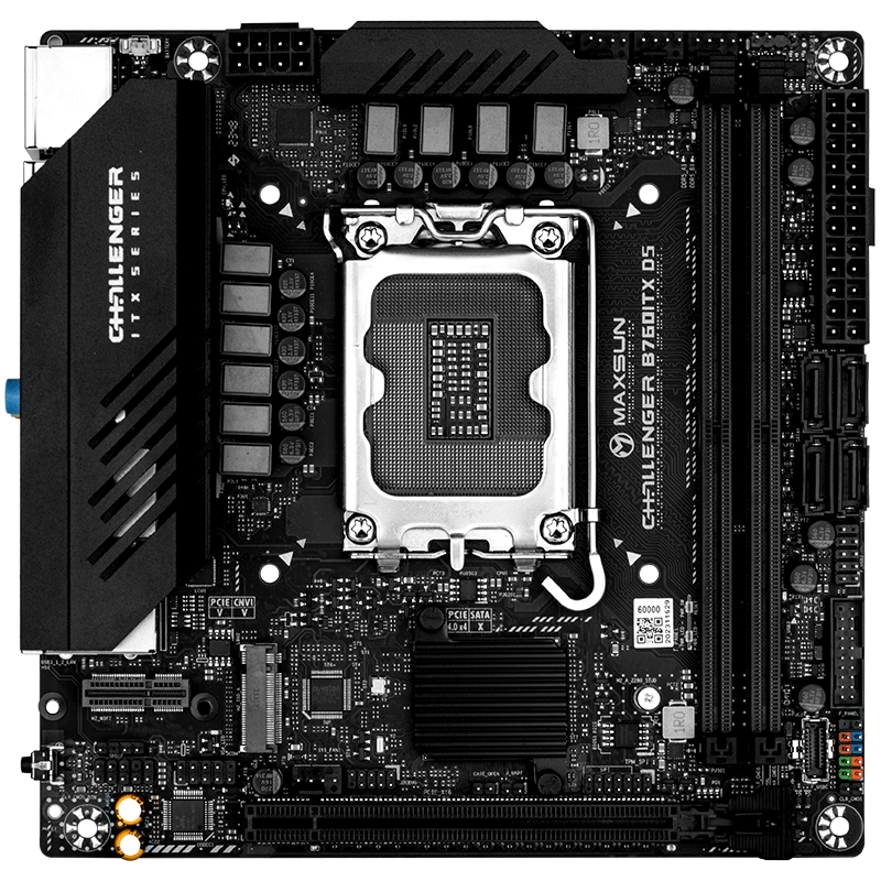 MAXSUN MS-Challenger B760ITX D5 Supports DDR5 CPU 12490F/13400F/13600KF (Intel B760/LGA 1700)