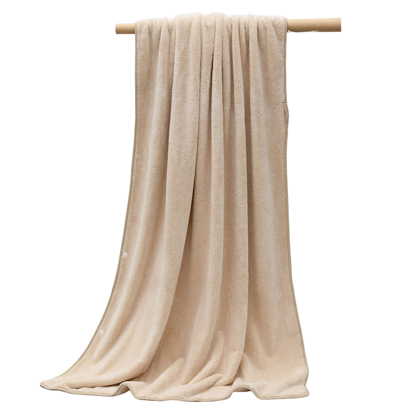 Sanli Cloud-Soft Antibacterial Bath Towel for Men And Women, High-Quality Absorbent Quick-Drying Non-Shedding Shower Wrap, Light Coffee Color Sports