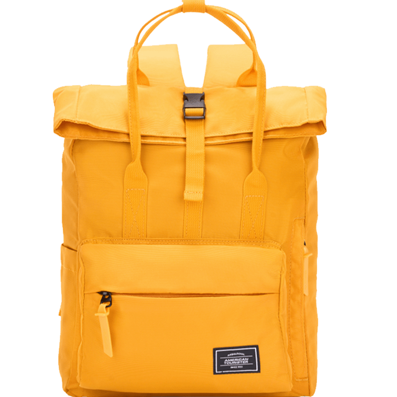 AMERICAN TOURISTER Backpack, Travel Bag, Student Schoolbag, Casual Backpack, Large Capacity Laptop Bag, Roll-Up Bag, 24G Yellow