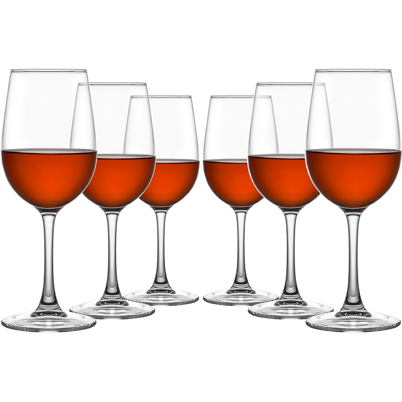 CLITON Wine Glasses Set of 6, Stemmed Glasses for Home Use, Bordeaux Wine Glasses, Glass Cups