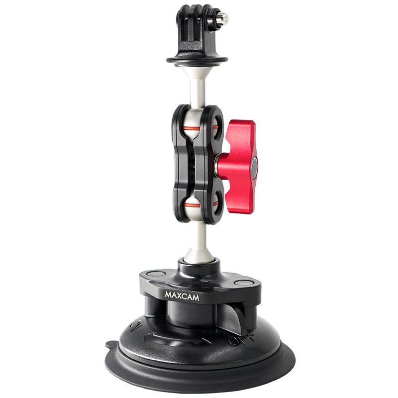 MAXCAM Compatible with DJI Osmo Pocket 4/3, Aluminum Alloy Suction Cup PRO Glass Fixed Car Mount, Off-Road Bracket Accessory for DJI Osmo Pocket Camera