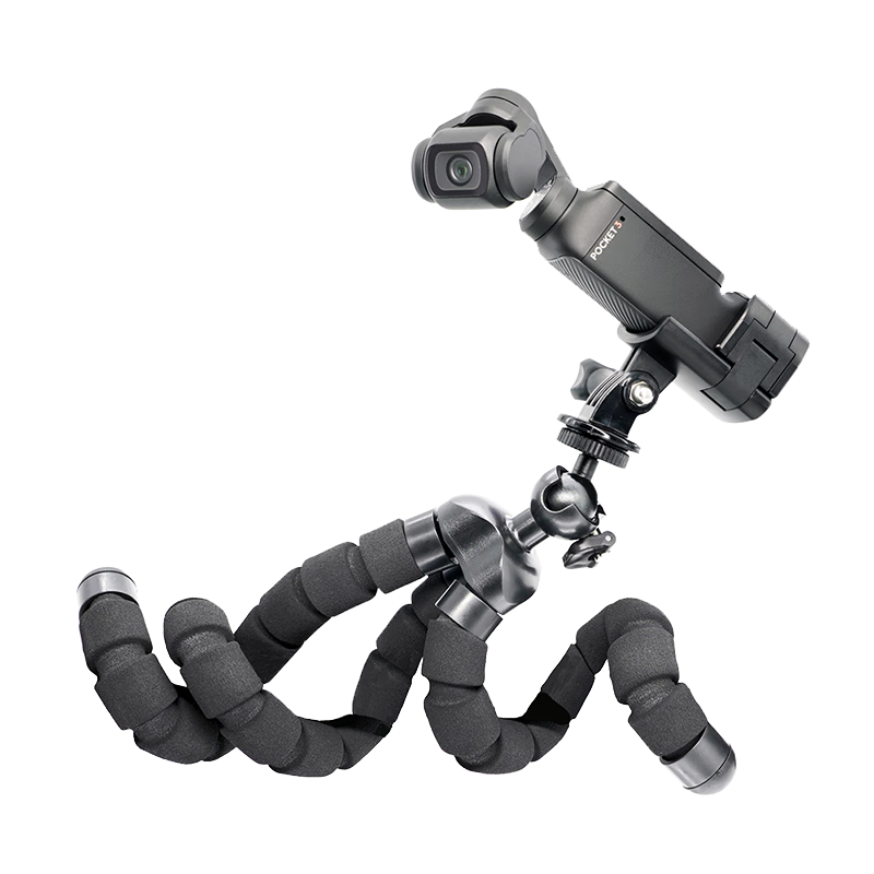 MAXCAM Compatible with DJI Osmo Pocket 4/3, Octopus Mini Tripod for Vlog, Portable Stand, Outdoor Base Accessory