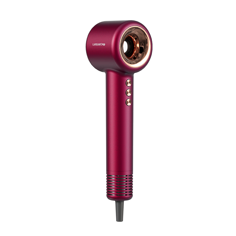 LANSAM Hair Dryer, Home Use, Plasma Hair Protection, High-Speed, Strong Airflow, Gentle on Hair, Negative Ion Hair Dryer, Birthday Gift, Youth Version - Seductive Red