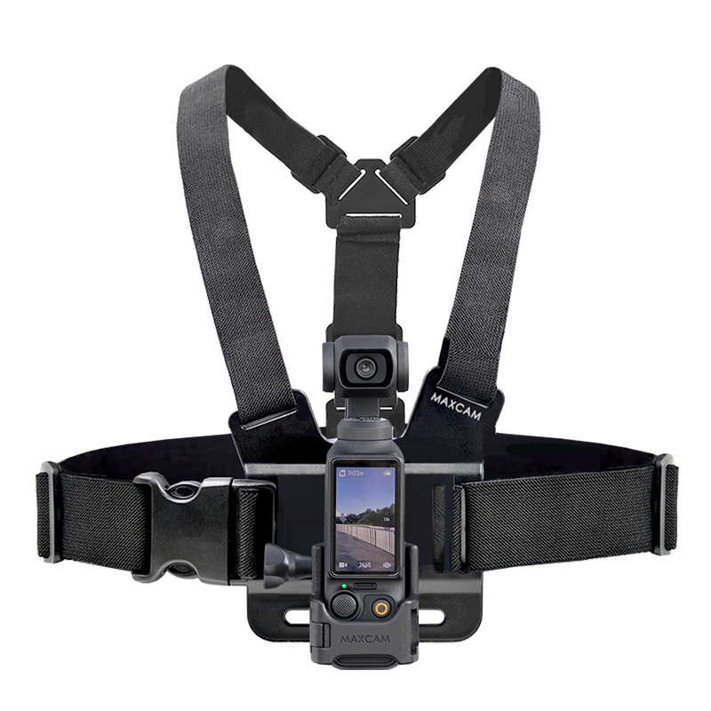 MAXCAM Suitable for DJI Osmo Pocket 4P/4/3, Camera Chest Strap, Chest Fixing Shoulder Strap, Adjustable Wear-Fixing Bracket Accessories
