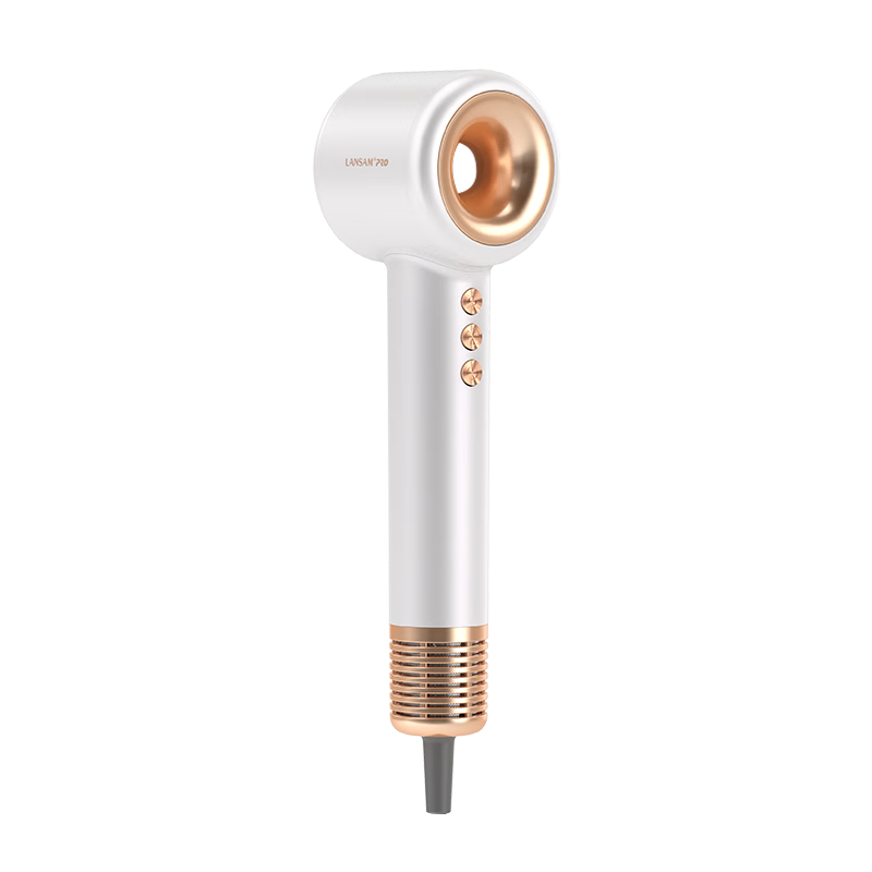 LANSAM Hair Dryer, Home Use, Plasma Hair Protection, High-Speed, Strong Airflow, Gentle on Hair, Negative Ion Electric Blower, Birthday Gift, Standard Version - Silk White